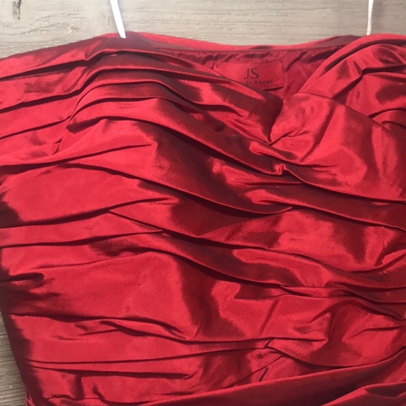 NWT JS Collections Red Flower Party Dress Women’s 10 - Picture 2 of 4